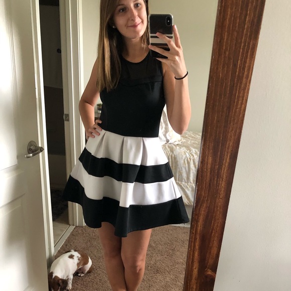 Black and White Semi Dresses